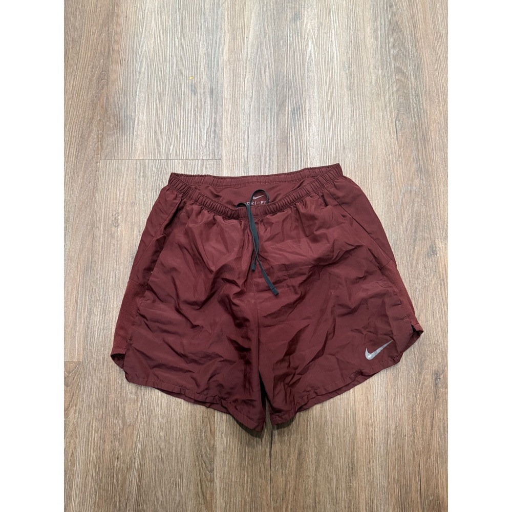 Nike Womens Dri-FIT Running Shorts‎ Burgundy Maroon Size S 3436